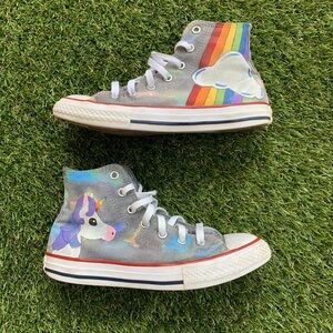 Converse Chuck Taylor All Star Grey Unicorn Youth Size US 3 Used